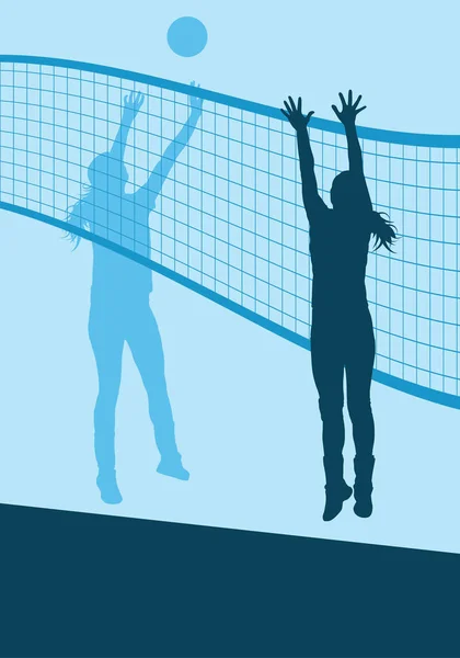 Volleyball-Spielerin abstrakter Vektor-Hintergrund — Stockvektor