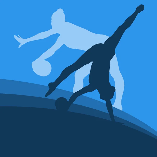 女人与球艺术体操矢量抽象 — 图库矢量图片