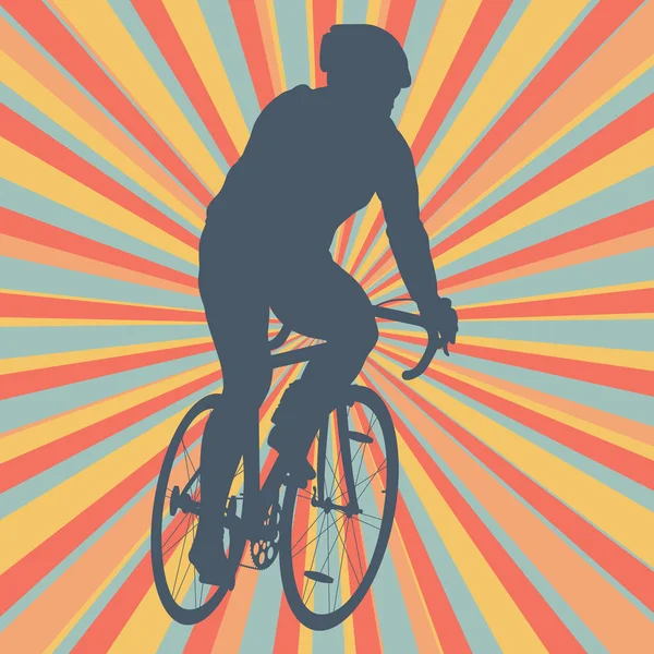 Bicicleta hombre deporte vector fondo abstracto — Vector de stock