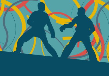 Tekvando dövüş adam vektör soyut