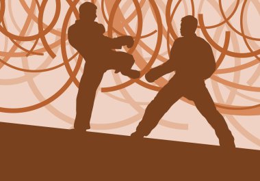 Tekvando dövüş adam vektör soyut