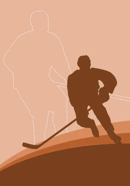 Jugador de hockey vector abstracto fondo ganador concepto — Archivo Imágenes Vectoriales