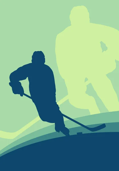 Jugador de hockey vector abstracto fondo ganador concepto — Vector de stock