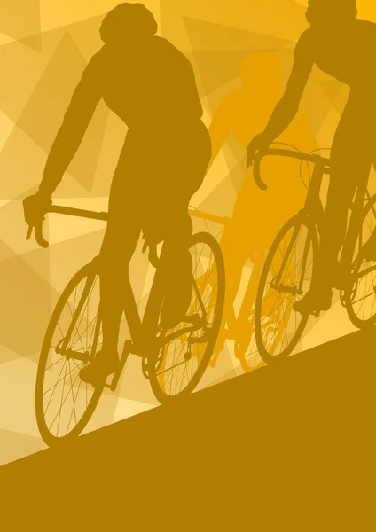 骑自行车比赛男子矢量抽象 — 图库矢量图片