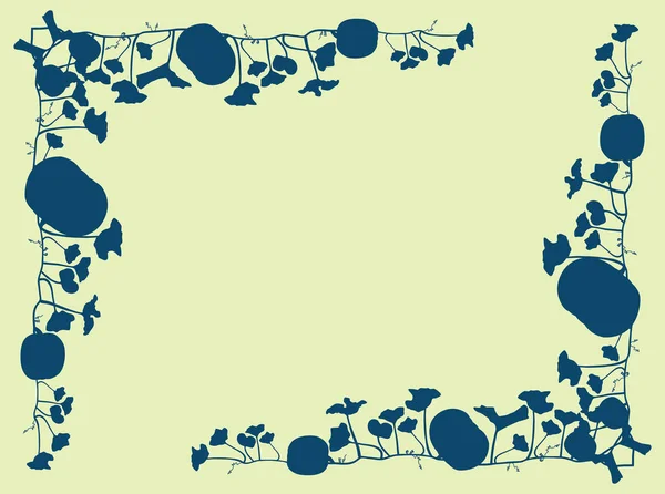 Cadre citrouille vecteur fond carte abstraite — Image vectorielle