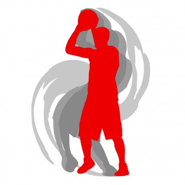 Eylem vektör arka plan kavramı basketbolcu