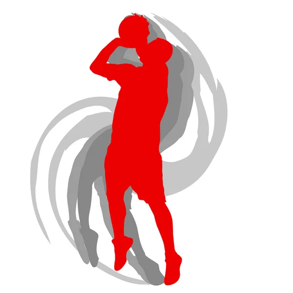 Баскетболіст в дії Векторна концепція фону — стоковий вектор