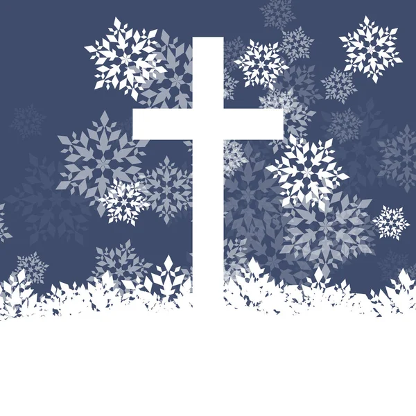 Flocon de neige fond vectoriel abstrait en couleur rouge avec Noël — Image vectorielle