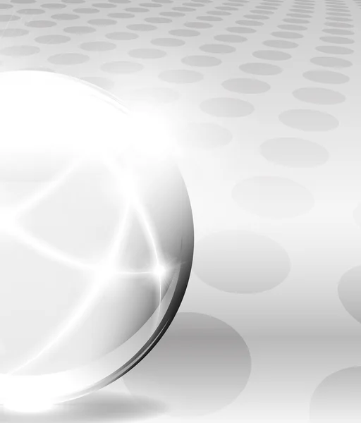 Astratto Futuristico sfondo bianco con 3D Globe — Vettoriale Stock