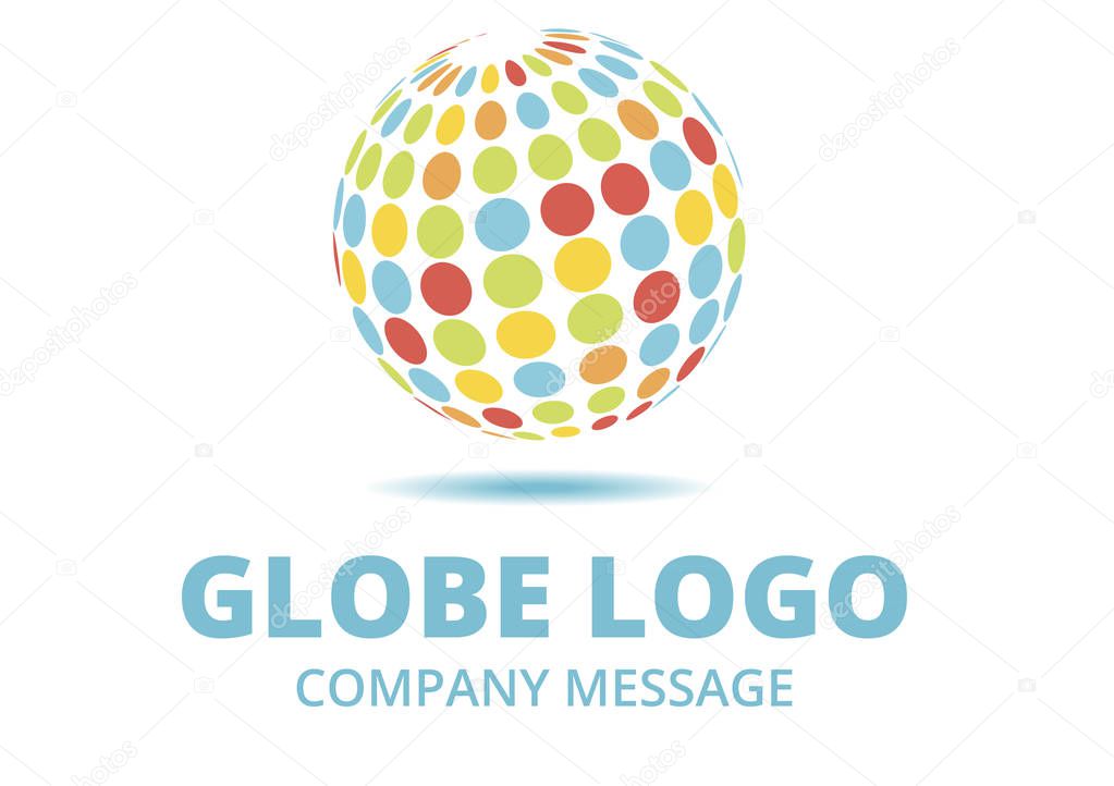 Multi Color Globe Logo