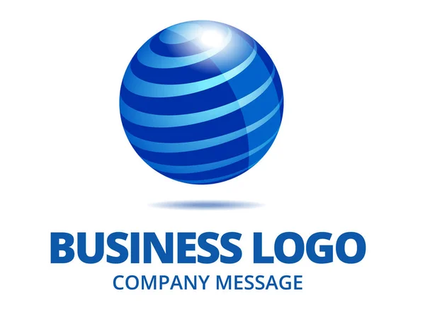 グローブのロゴをダイナミックなビジネス — ストックベクタ