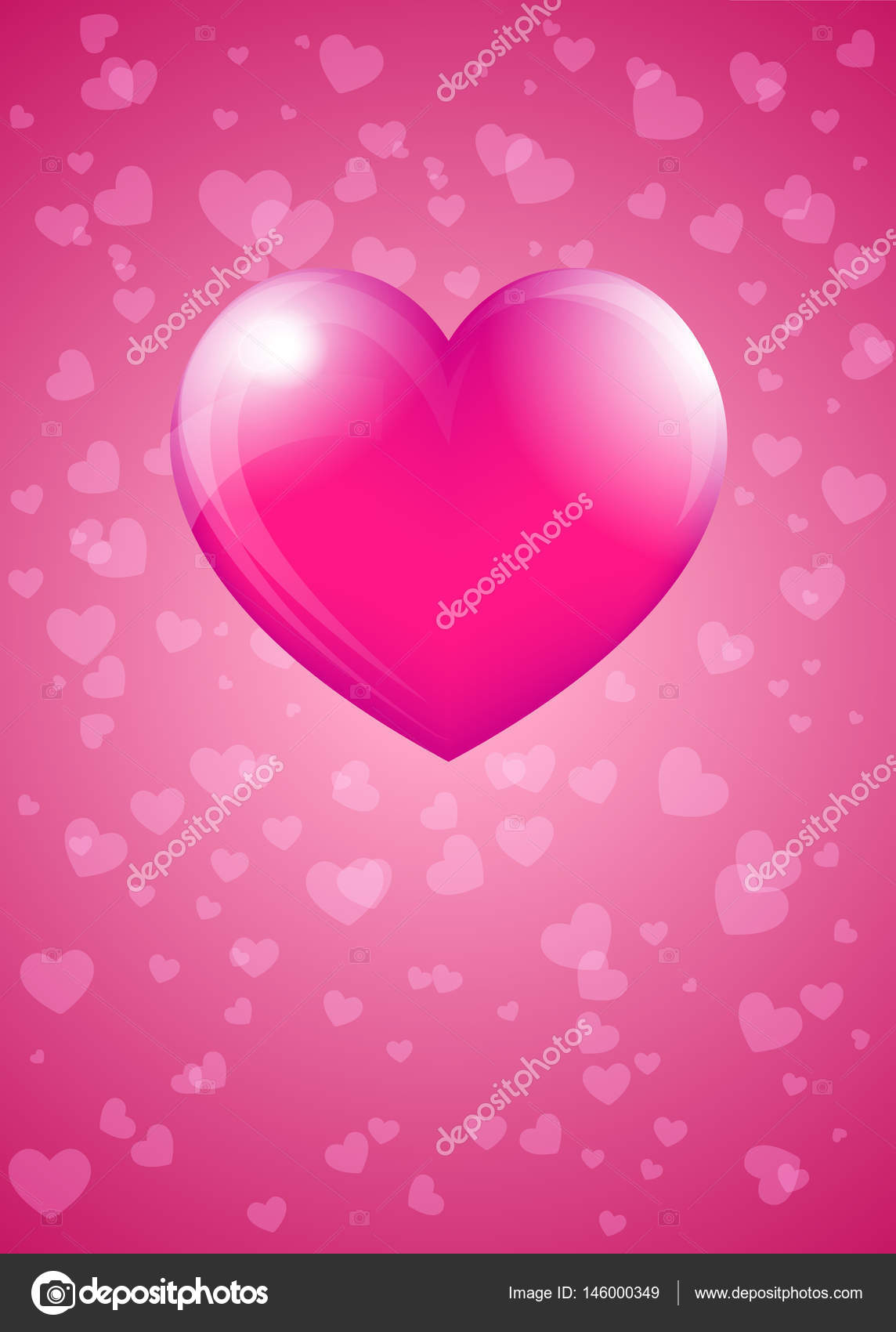 Pink Hart Valentine Heart Stock Vector C Fenton 146000349