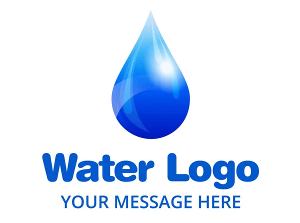 Logo de gota de agua — Vector de stock