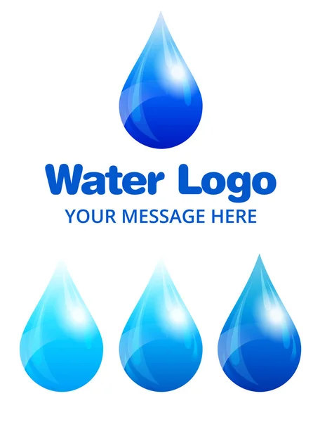 Logo de gota de agua — Vector de stock