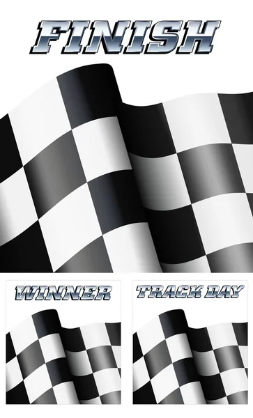 Fundo verificado, Chequered Bandeira Motor Racing — Vetor de Stock