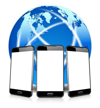 Phoning hücre akıllı mobil dünyada herhangi bir yere telefon edip telefon,