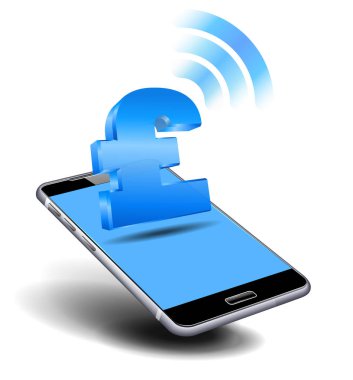 Ödeme nakit, Pound, cep, mobil akıllı telefon 