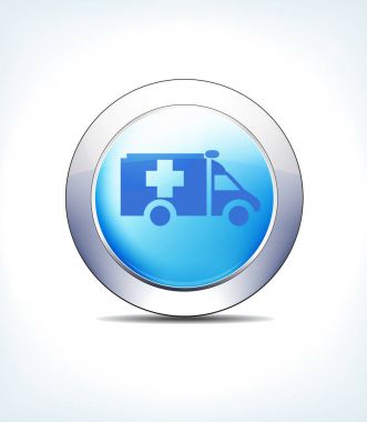 Mavi kutsal kişilerin resmi düğme ambulans, sonuçları, sağlık ve ilaç