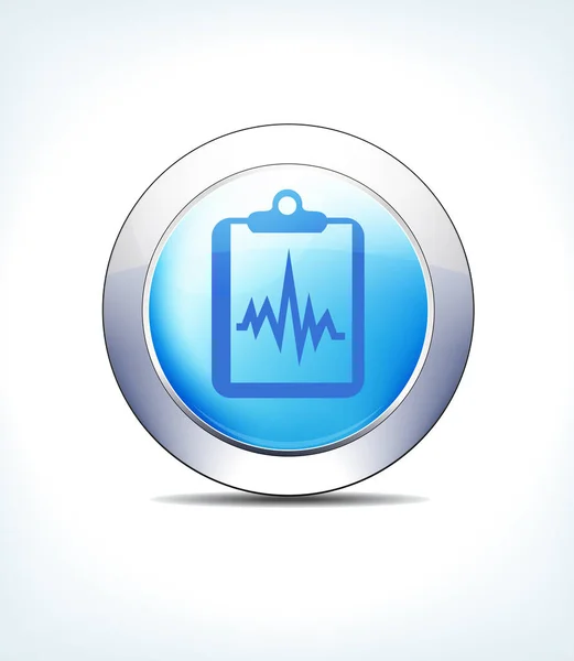 Blaue Taste Patientendiagramm, Datensätze, Zwischenablage, Gesundheitssymbol — Stockvektor