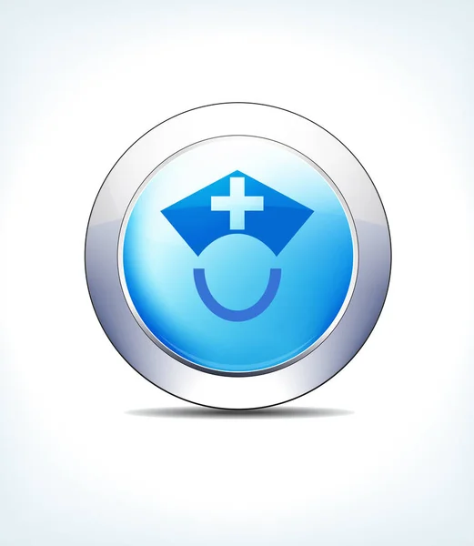 Blaue Taste Krankenschwester Gesundheitswesen & Pharma-Symbol — Stockvektor