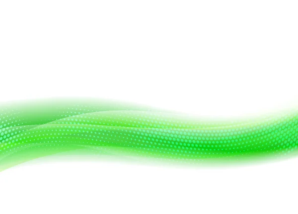 Fondo de onda vectorial abstracto de flujo verde para el sitio web, plegable — Vector de stock