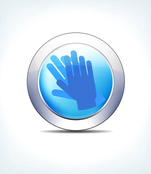 Pale Blue Button Clean Hands Wash, Healthcare & Pharmaceutical I — Stock Vector