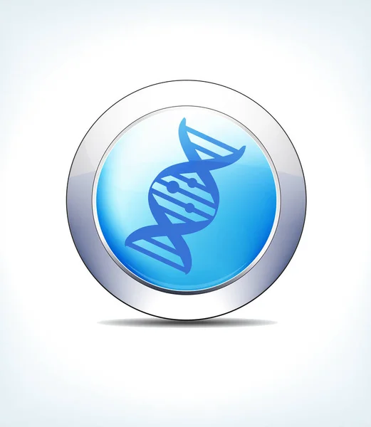 Pale Blue Button DNA, Genetic Code, Healthcare & Pharmaceutical — Stock Vector