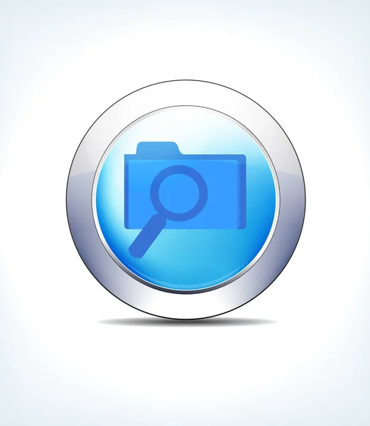 Botón azul pálido Registros de pacientes Búsqueda de archivos, Salud y Pharm — Vector de stock