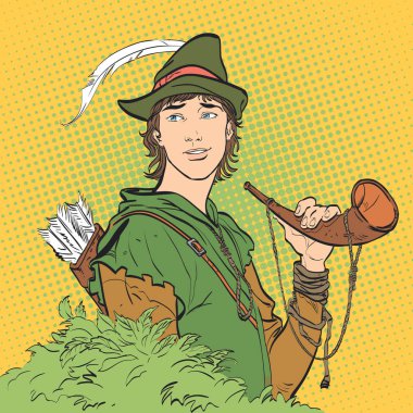 Robin Hood bir boynuz ile