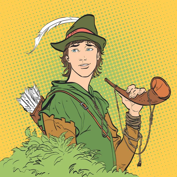 Robin Hood z róg — Zdjęcie stockowe