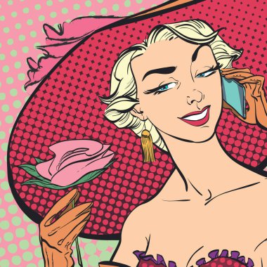 Büyük şapka ile model poz güzel retro
