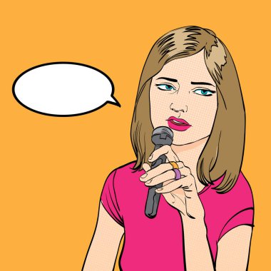 Şarkı söyleyen kız. Karaoke partisi. Karaoke. Hüzünlü şarkı söyleyen kadın.