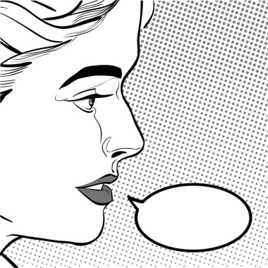 Questioningly arayan genç bir kadın. Zarif Bayan.