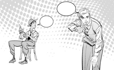 Gazeteci metin yazar. Biri görüşme gazeteci. Retro gazeteci.