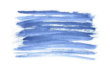 Klasik Mavi suluboya arkaplanı beyaza izole edildi