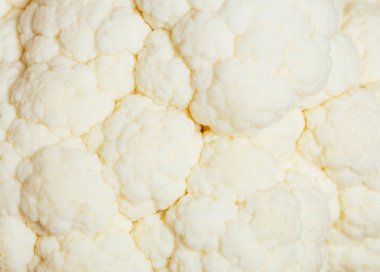 Makro karnabahar fotoğrafı. Üst görünüm.