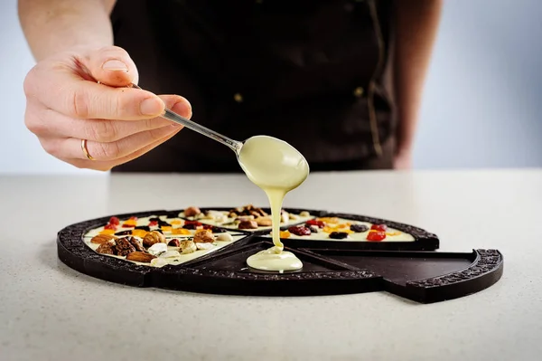 pizza made of chocolate