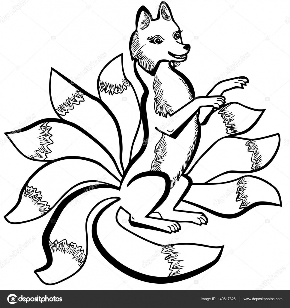 Raposa e rosas - Raposas - Coloring Pages for Adults