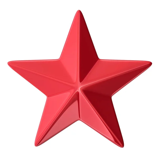 Illustration 3D Symbole étoile rouge — Photo
