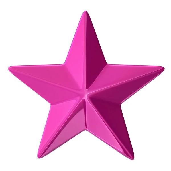Illustration 3D signe étoile pourpre Symbole — Photo