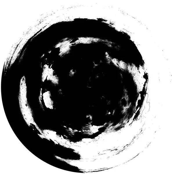 Élément Superposition Grunge Rond Noir Blanc Modèle Cercle Logo Insigne — Photo