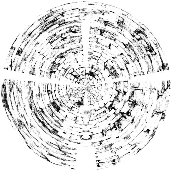 Чорно Білий Круглий Грандж Накладання Елемент Візерунок Кола Логотип Значок — стокове фото