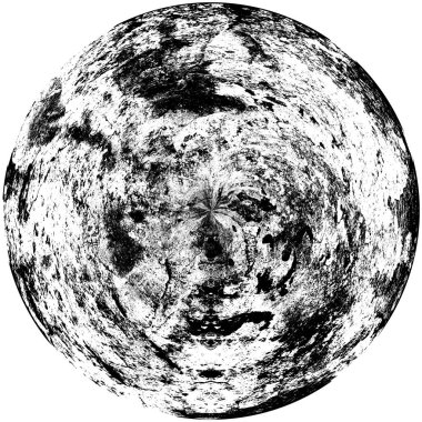 Siyah-Beyaz Grunge Üst üste bindirme elementi. Daire şekli, logo, rozet, etiket, simge. Soyut Tehlike Doku Arkaplanı. Kirli Vintage Monochrome Vektör İllüstrasyon Arkaplanı. Fırça Vuruşları Şablonu