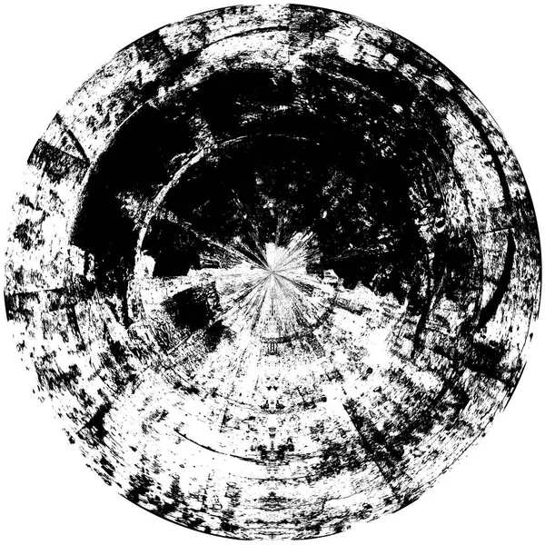 Black White Grunge Overlay Element Kruhový Vzor Logo Odznak Štítek — Stock fotografie