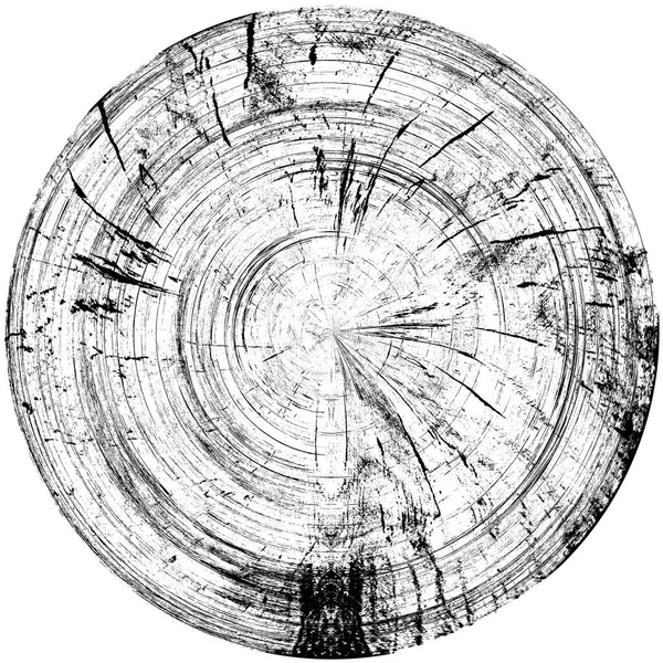 ブラックホワイトの丸みを帯びたグラウンジオーバーレイ要素 サークルパターン バッジ ラベル アイコン 要約ストレステクスチャの背景 ダーティヴィンテージモノクロームベクトルイラスト背景 ブラシストロークテンプレート — ストック写真