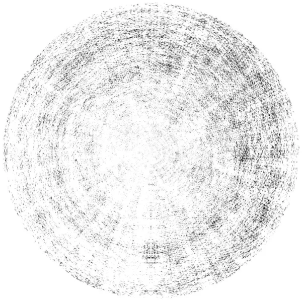 黑白圆曲柄叠置元件 圆形图案 困难的纹理背拉 肮脏的复古单色矢量图解背景 刷子笔划模板 — 图库照片