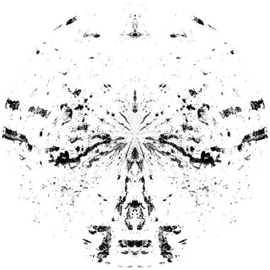 Siyah-Beyaz Grunge Üst üste bindirme elementi. Daire şekli, logo, rozet, etiket, simge. Soyut Tehlike Doku Arkaplanı. Kirli Vintage Monokrom