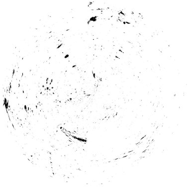 Siyah-Beyaz Grunge Üst üste bindirme elementi. Daire şekli, logo, rozet, etiket, simge. Soyut Tehlike Doku Arkaplanı. Kirli Vintage Monokrom