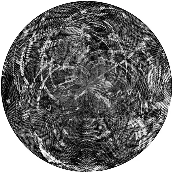 Élément Superposition Grunge Rond Noir Blanc Modèle Cercle Logo Insigne — Photo