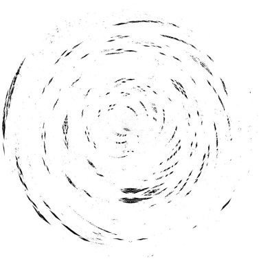 Siyah-Beyaz Grunge Üst üste bindirme elementi. Daire şekli, logo, rozet, etiket, simge. Soyut Tehlike Doku Arkaplanı. Kirli Vintage Monokrom